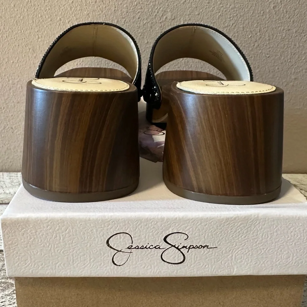 Jessica Simpson Wooden Platform Sandals - NIB